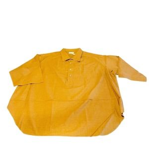 Andy Mohan Men's 3XL Henley Woven Short Sleeve Hawaii Hand Tailored VTG Shirt